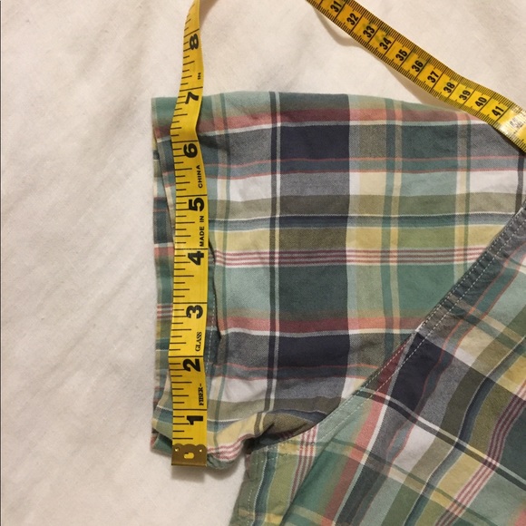 J. Crew plaid short sleeve button up, medium - Picture 6 of 6